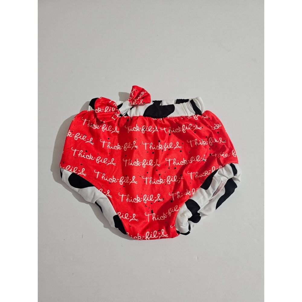 Thick-fil-a Cow Print Baby Diaper Cover Sz 12-18M , Novelty Chick fil a Inspired